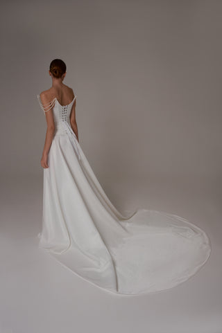 Special Event Outfit, Sophisticated Dress, Elegant Silk Corset and Draped Skirt Set, Luxury Evening Wear, Two Piece Wedding Corset Dress