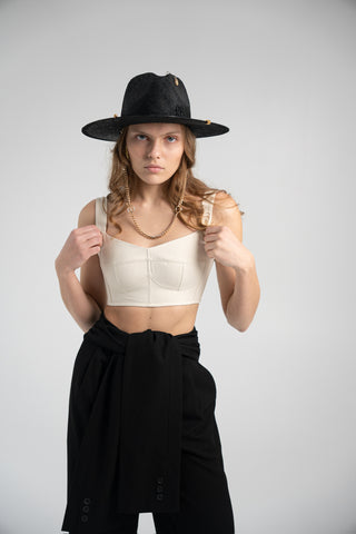 Luxurious Raw Silk Corset Top with Straps – Timeless Elegance and Comfort