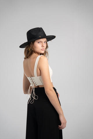 Luxurious Raw Silk Corset Top with Straps – Timeless Elegance and Comfort