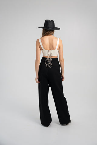 Luxurious Raw Silk Corset Top with Straps – Timeless Elegance and Comfort