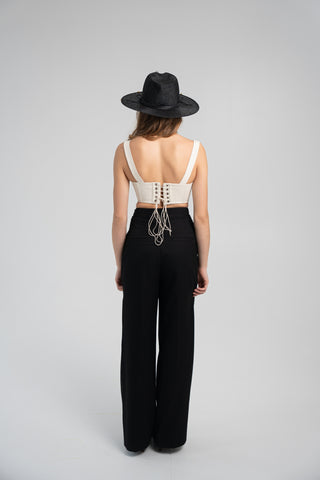 Luxurious Raw Silk Corset Top with Straps – Timeless Elegance and Comfort