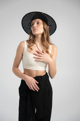 Luxurious Raw Silk Corset Top with Straps – Timeless Elegance and Comfort