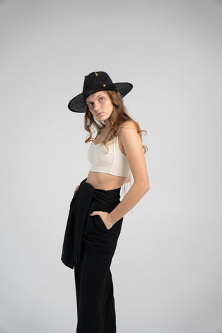 Luxurious Raw Silk Corset Top with Straps – Timeless Elegance and Comfort