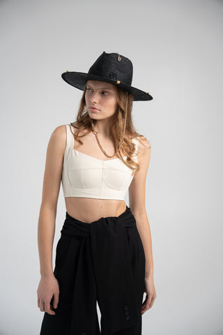 Luxurious Raw Silk Corset Top with Straps – Timeless Elegance and Comfort