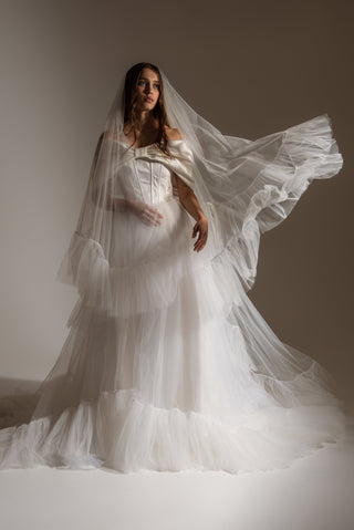 Off The Shoulder Wedding Satin Corset Top With Big Bow, Lacing Back Custom Gown, Bespoke Order Wedding Gown  View on Etsy Copy  Active