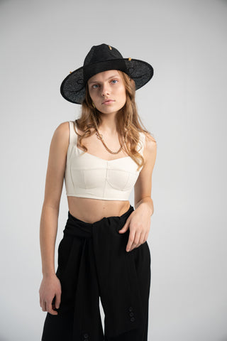 Luxurious Raw Silk Corset Top with Straps – Timeless Elegance and Comfort