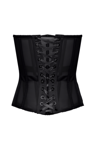 Black Mesh Underbust Corset Belt