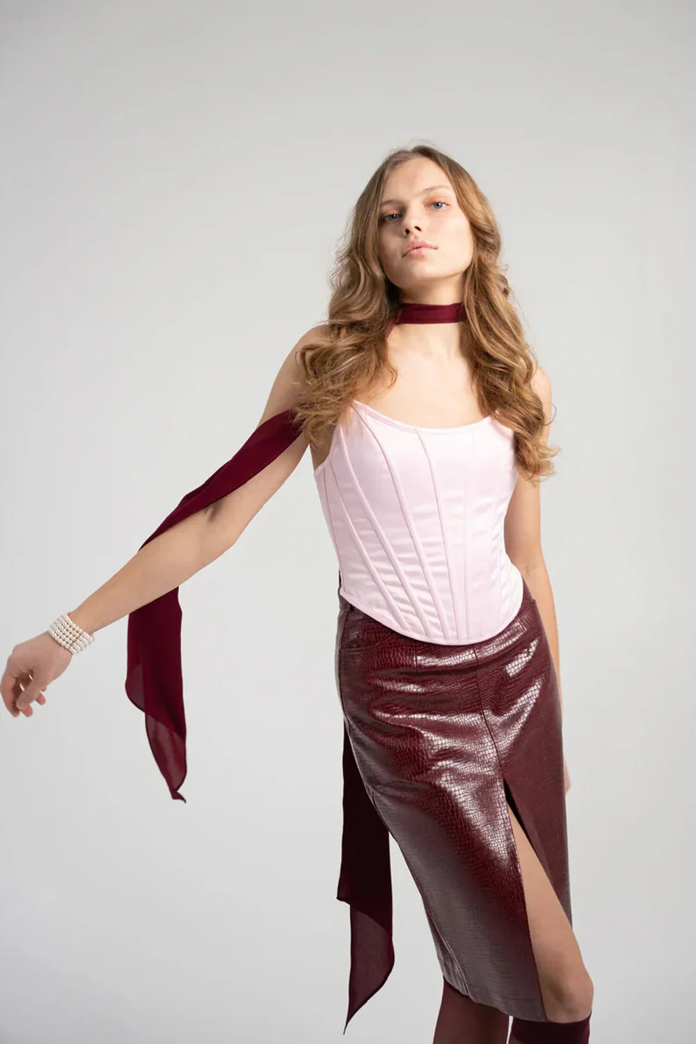 Satin corset top