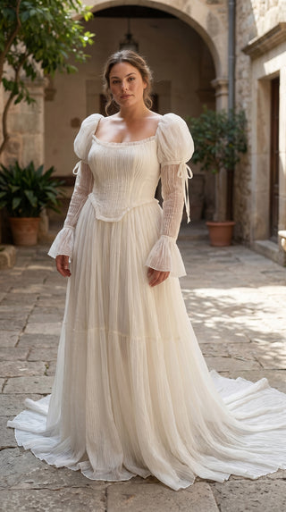 Plus size. Natural silk dress with detachable sleeves