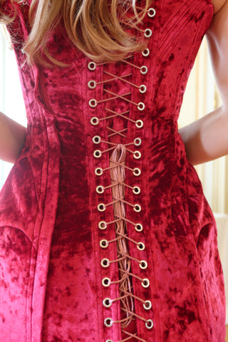 Velvet corset dress