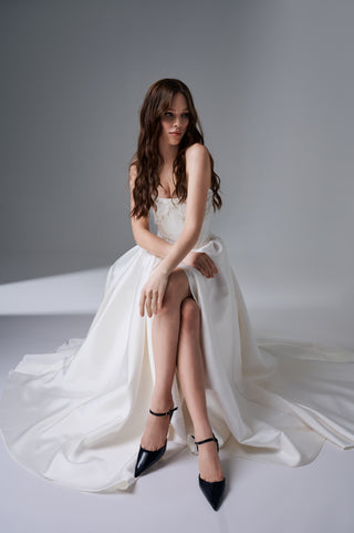 Wedding Set – Strapless Embroidered Corset with Long Skirt