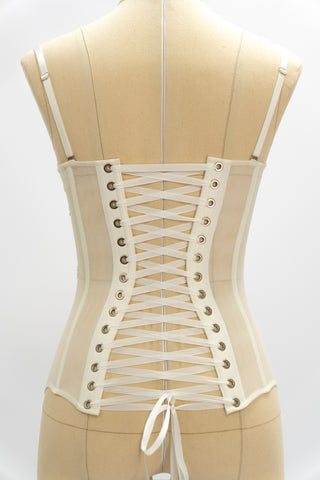 Exquisite corset with luxurious voluminous embroidery and a delicate transparent base - designer piece by Caribis