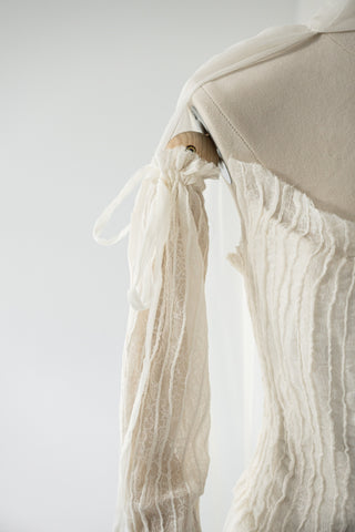 Natural silk dress — classic cut with detachable sleeves