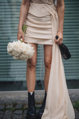 Corset with train — sophisticated minimalism in a contemporary style