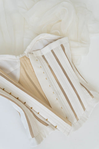 Ivory Crepe Bridal Corset & Wide-Leg Trousers Set