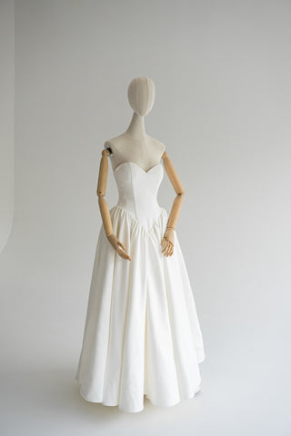 Original product photo — Ivory Satin Strapless Wedding Dress with Sweetheart Neckline