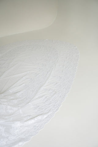 Original product photo — Hand-Embroidered Crepe Mermaid Wedding Dress with Long Train