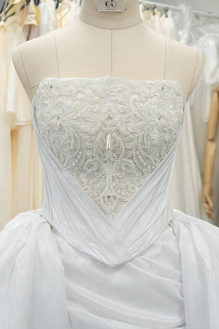 Original product photo — Embroidered Taffeta Bridal Corset & Mini Skirt Set