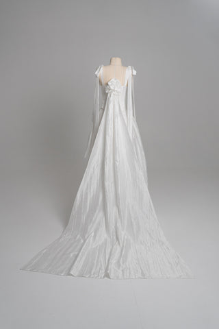 Original product photo — Ivory Crushed-Taffeta Bridal Corset & Full Skirt Set
