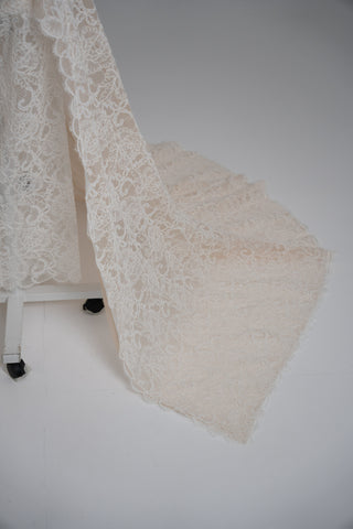 Original product photo — Lace Bridal Blazer with Train & Flared Trousers Set