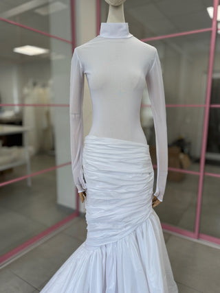 Original product photo — Maternity High-Neck Draped Mermaid Wedding Dress