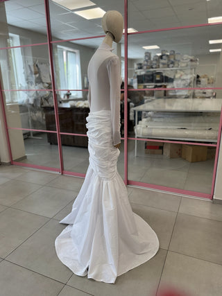 Original product photo — Maternity High-Neck Draped Mermaid Wedding Dress