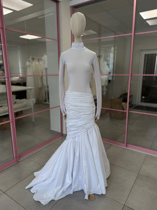 Original product photo — Maternity High-Neck Draped Mermaid Wedding Dress
