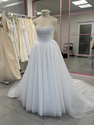 Original product photo — Maternity Strapless Tulle Wedding Dress with Train