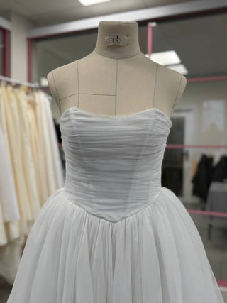 Original product photo — Maternity Strapless Tulle Wedding Dress with Train