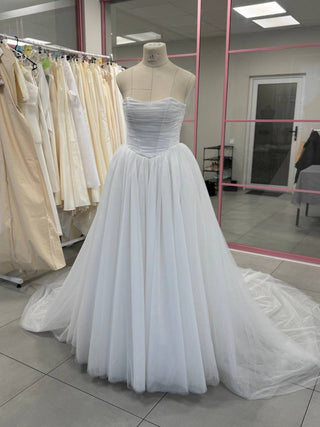 Original product photo — Maternity Strapless Tulle Wedding Dress with Train