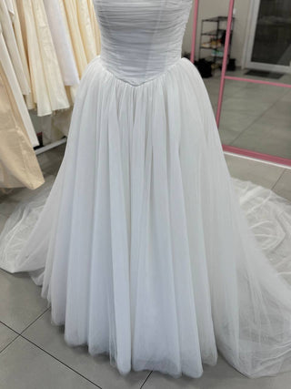Original product photo — Maternity Strapless Tulle Wedding Dress with Train