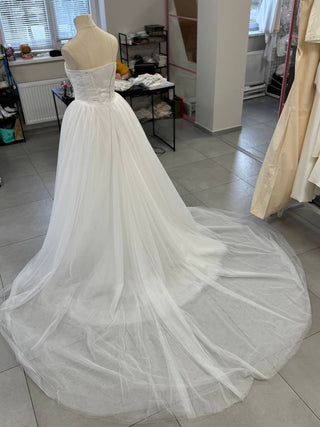 Original product photo — Maternity Strapless Tulle Wedding Dress with Train