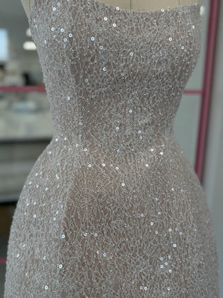 Original product photo — Beaded Lace Corset Bridal Mini Dress