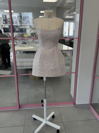 Original product photo — Beaded Lace Corset Bridal Mini Dress
