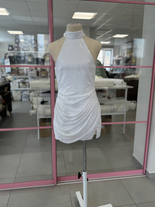Original product photo — Maternity Open-Back Sequin Bridal Mini Dress
