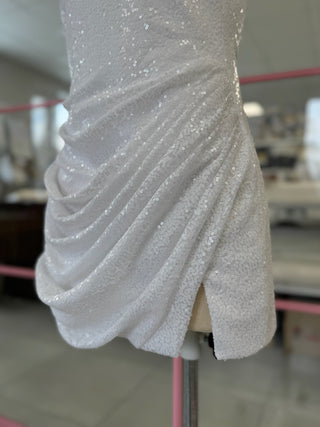 Original product photo — Maternity Open-Back Sequin Bridal Mini Dress