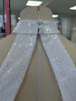 Original product photo — Maternity Open-Back Sequin Bridal Mini Dress