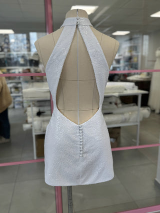 Original product photo — Maternity Open-Back Sequin Bridal Mini Dress