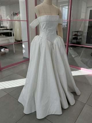 Original product photo — Off-the-Shoulder Taffeta Wedding Dress with Full Skirt