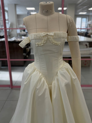 Original product photo — Off-the-Shoulder Taffeta Wedding Dress with Full Skirt