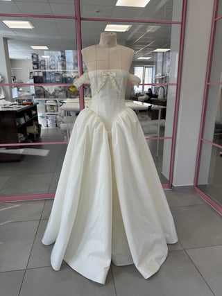 Original product photo — Off-the-Shoulder Taffeta Wedding Dress with Full Skirt