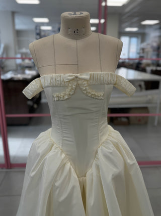 Original product photo — Off-the-Shoulder Taffeta Wedding Dress with Full Skirt
