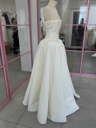 Original product photo — Off-the-Shoulder Taffeta Wedding Dress with Full Skirt