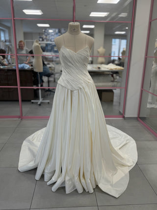 Original product photo — Dark Ivory Taffeta Bridal Corset & Long Skirt Set