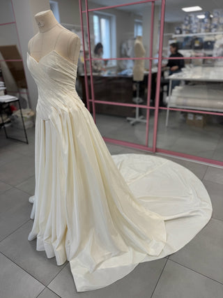 Original product photo — Dark Ivory Taffeta Bridal Corset & Long Skirt Set
