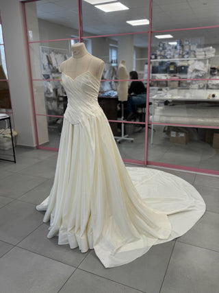 Original product photo — Dark Ivory Taffeta Bridal Corset & Long Skirt Set