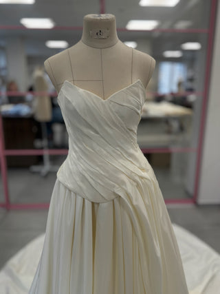 Original product photo — Dark Ivory Taffeta Bridal Corset & Long Skirt Set