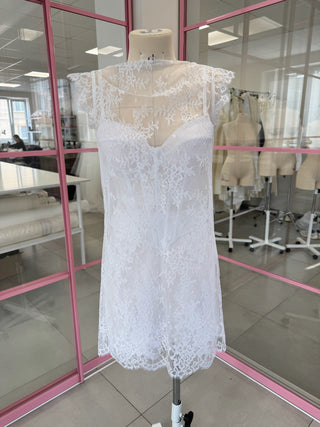 Original product photo — Lace Bridal Corset, Mini Skirt & Cape Set