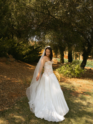 Original product photo — Lace Bridal Corset & Pleated Taffeta Skirt Set