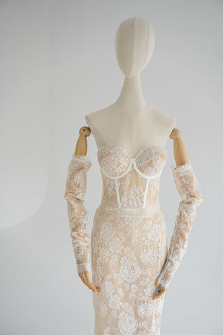 Original product photo — Lace Bridal Corset & Mermaid Skirt Set with Gloves